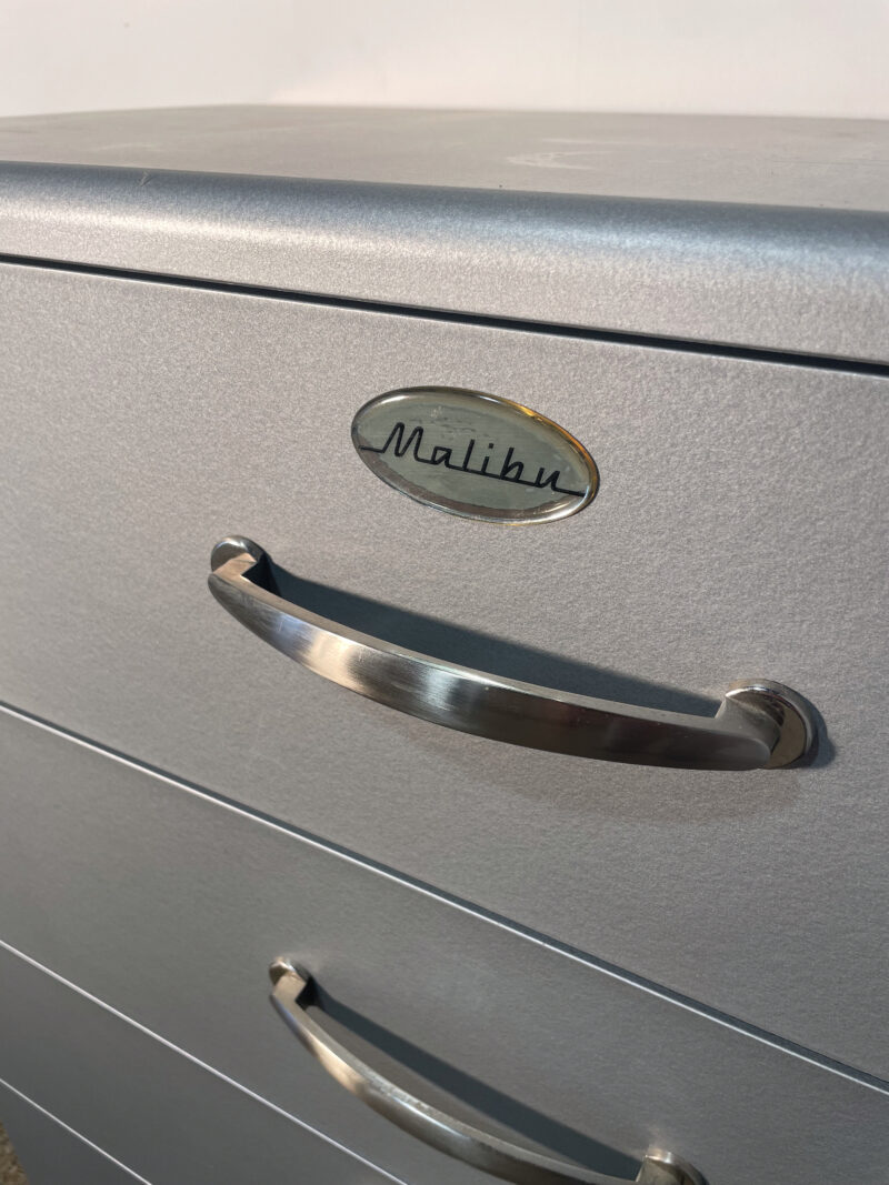 Commode à tiroirs argenté Malibu – Image 3