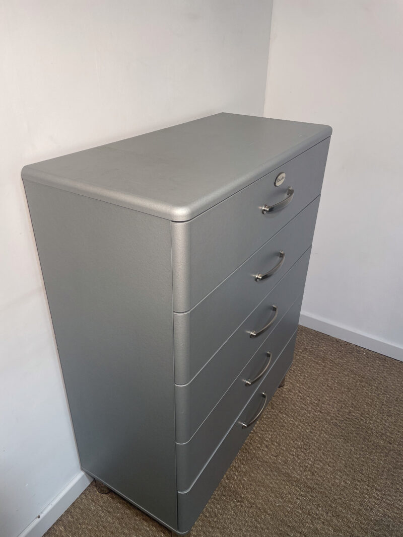 Commode à tiroirs argenté Malibu – Image 4