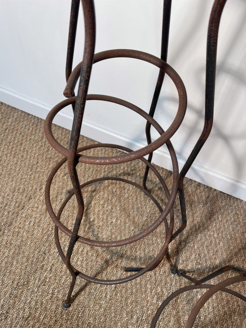 Lot de 2 tabourets en fer forgé – Image 6