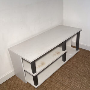 Meuble TV blanc et gris