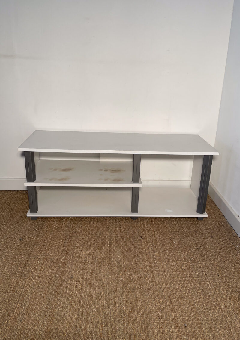 Meuble TV blanc et gris – Image 2