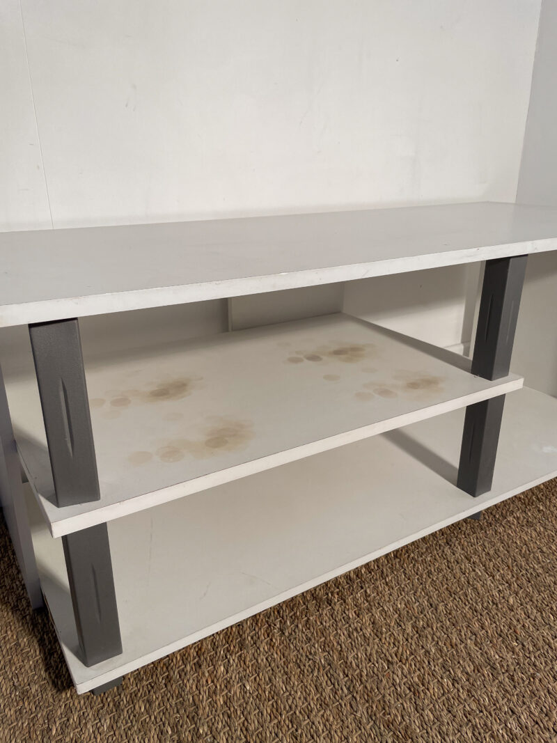 Meuble TV blanc et gris – Image 3