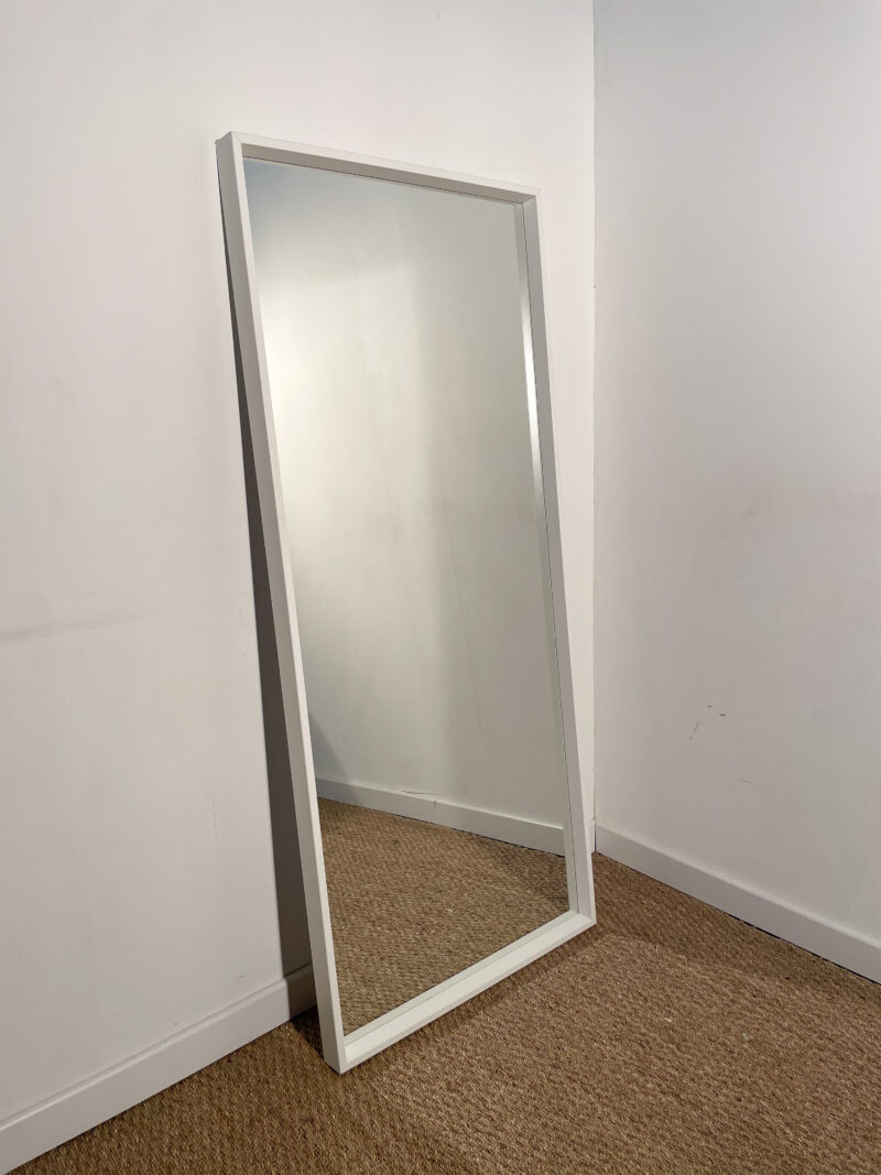 Miroir cadre blanc