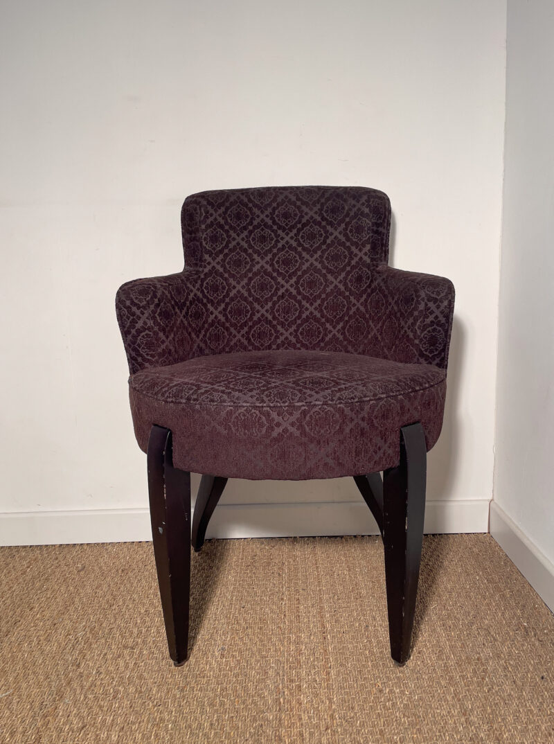 Fauteuil en velours avec motifs – Image 2