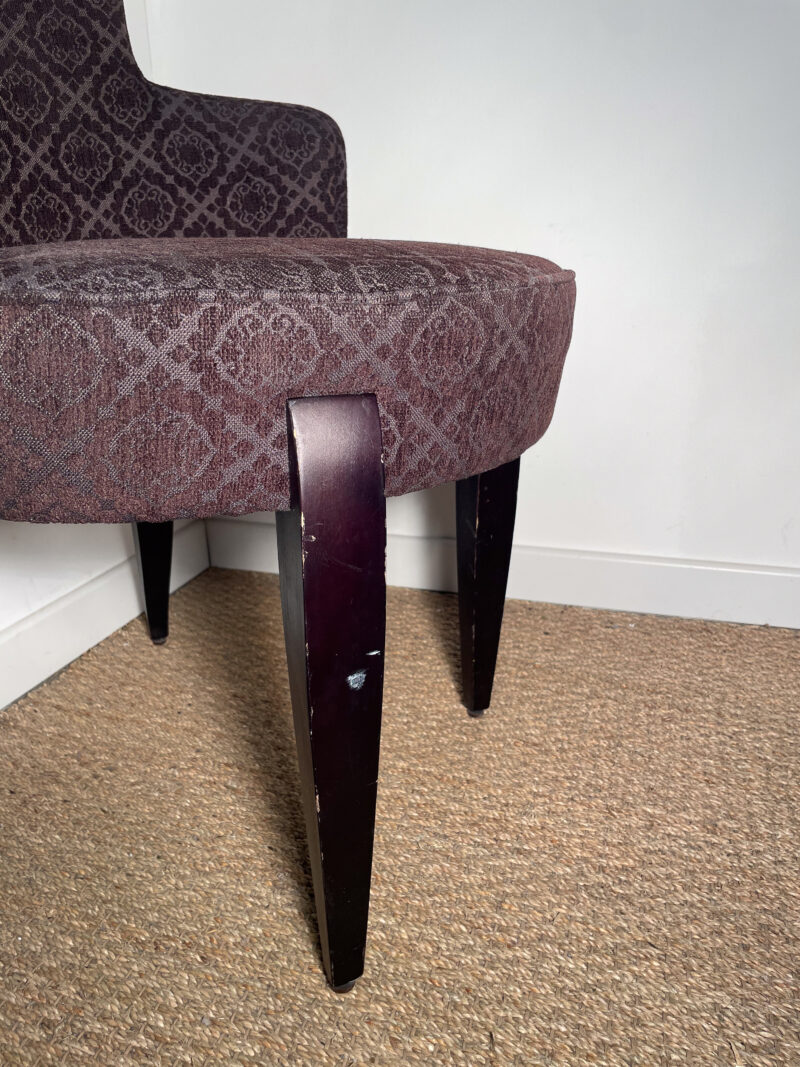 Fauteuil en velours avec motifs – Image 5