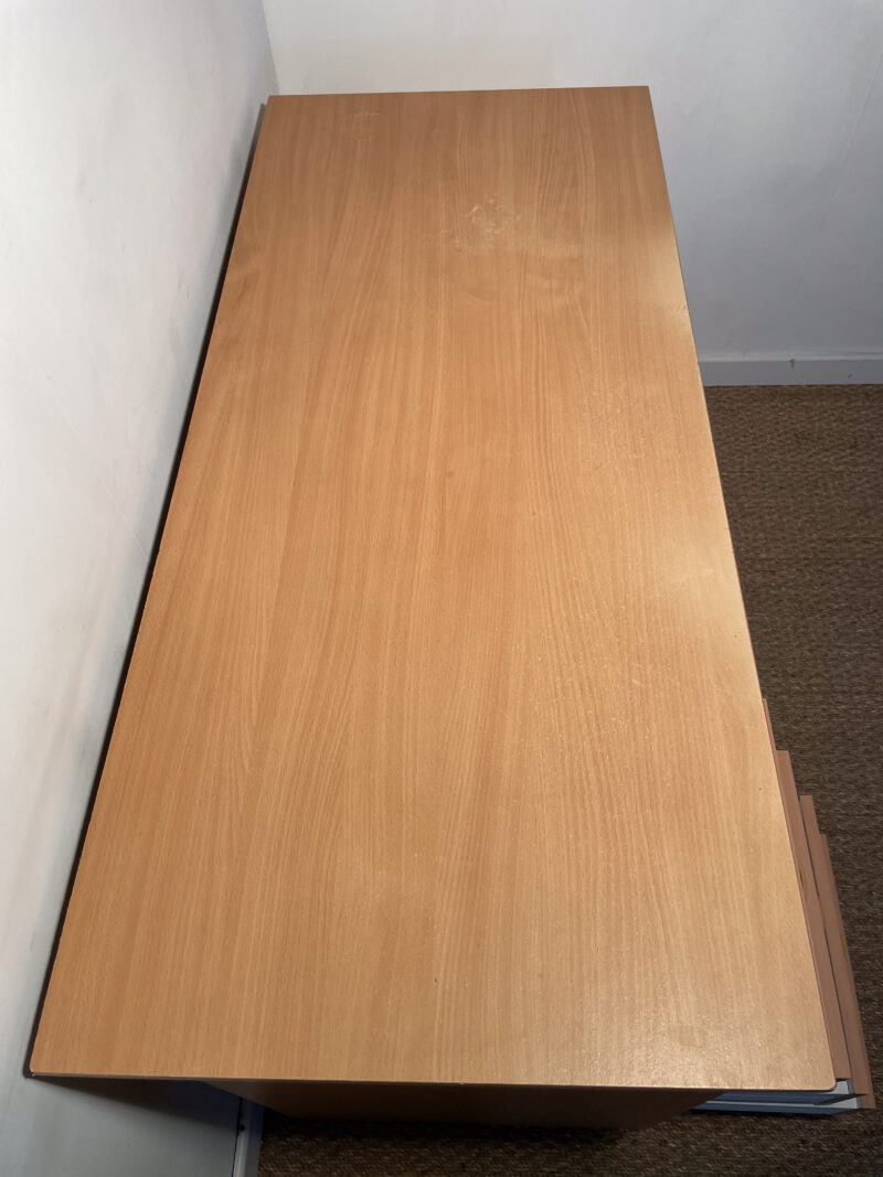 Bureau en bois marron clair – Image 4