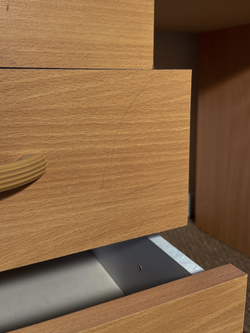 Bureau en bois marron clair – Image 7