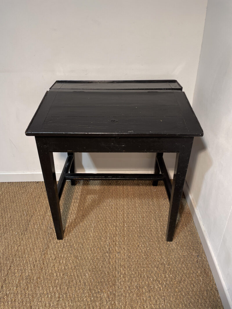 Bureau d'école vintage noir – Image 2