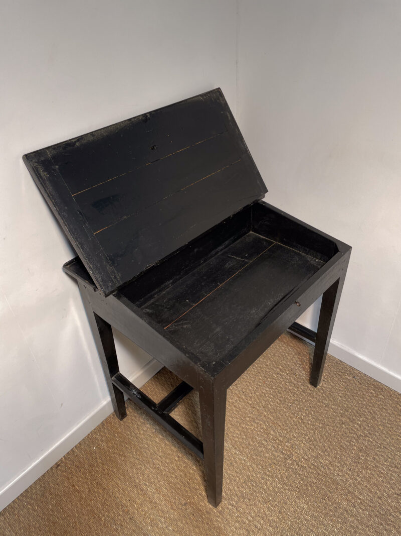 Bureau d'école vintage noir – Image 4