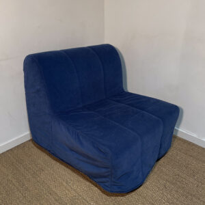 Chauffeuse house en tissu bleu