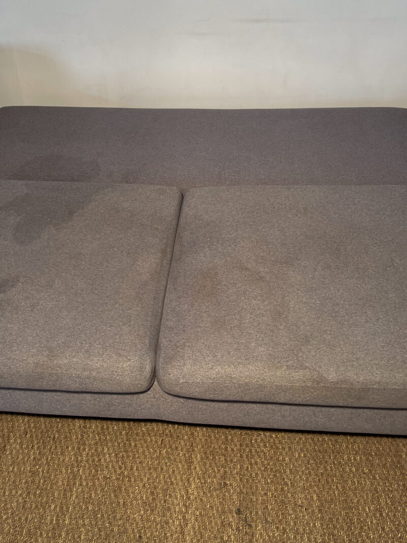 Canapé dépliable en tissu gris clair – Image 6