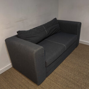 Canapé dépliable en tissu gris