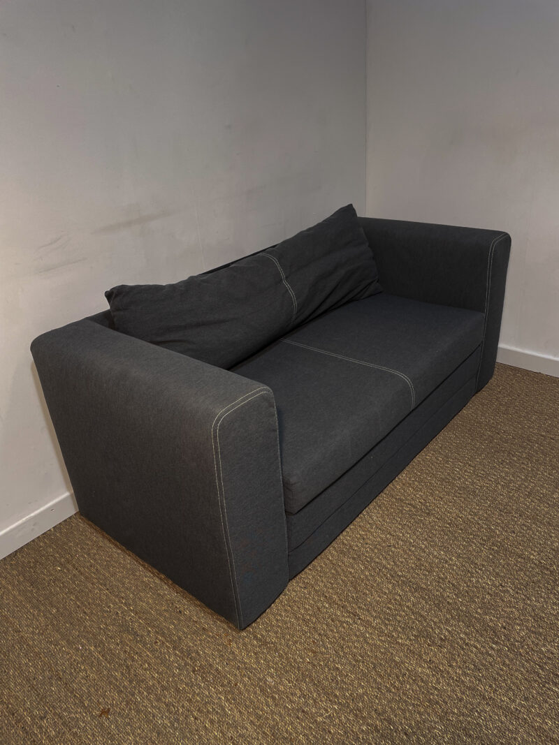 Canapé dépliable en tissu gris