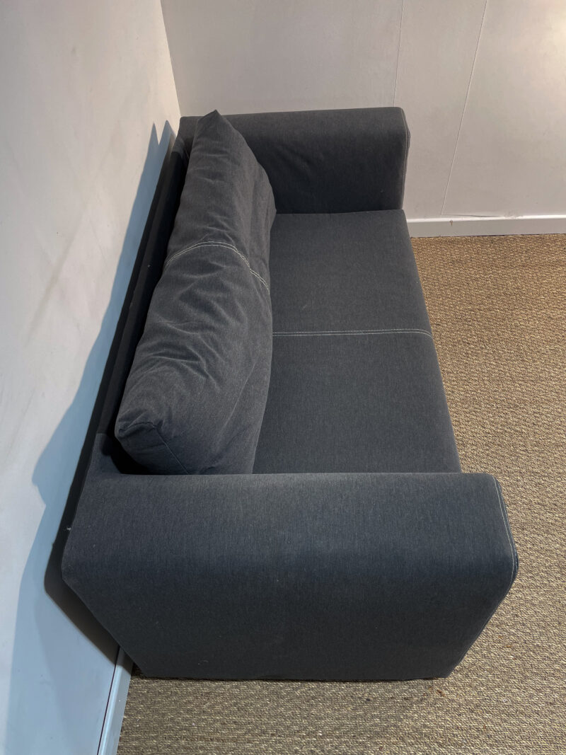 Canapé dépliable en tissu gris – Image 8
