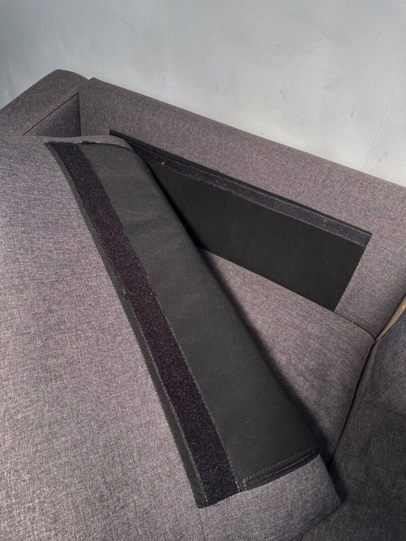 Canapé d'angle gris anthracite (à recouvrir) – Image 4