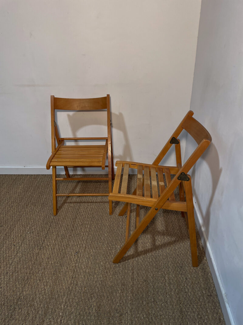Lot de 2 chaises pliables en bois [défaut] – Image 2