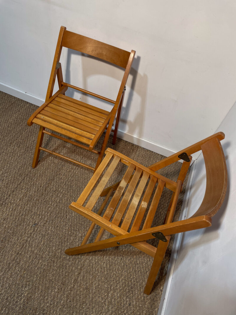 Lot de 2 chaises pliables en bois [défaut] – Image 6