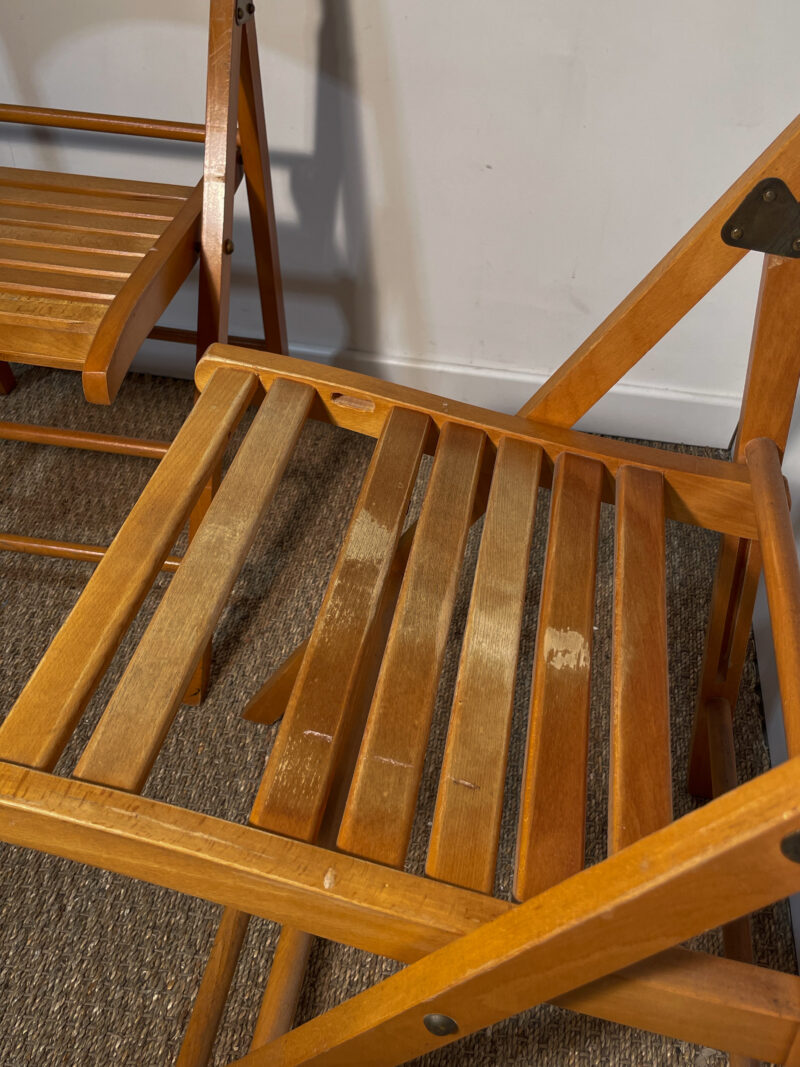 Lot de 2 chaises pliables en bois [défaut] – Image 5