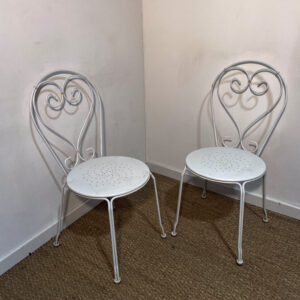 Lot de 4 chaises d'extérieur en fer forgé