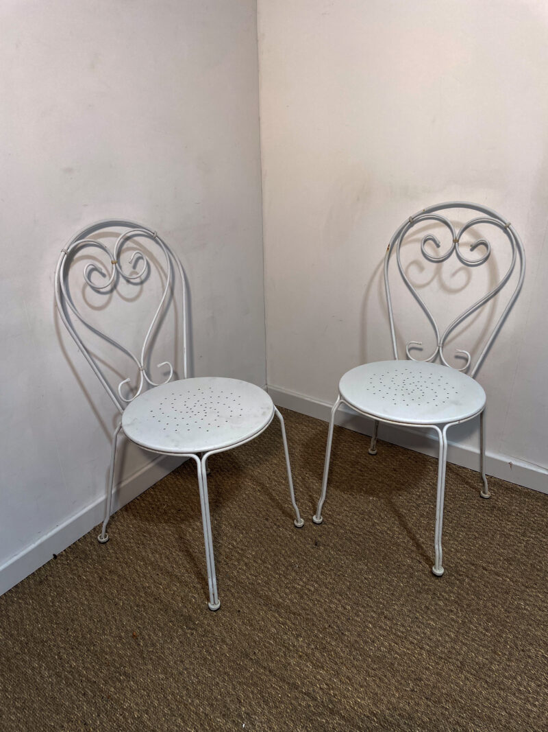 Lot de 4 chaises d'extérieur en fer forgé