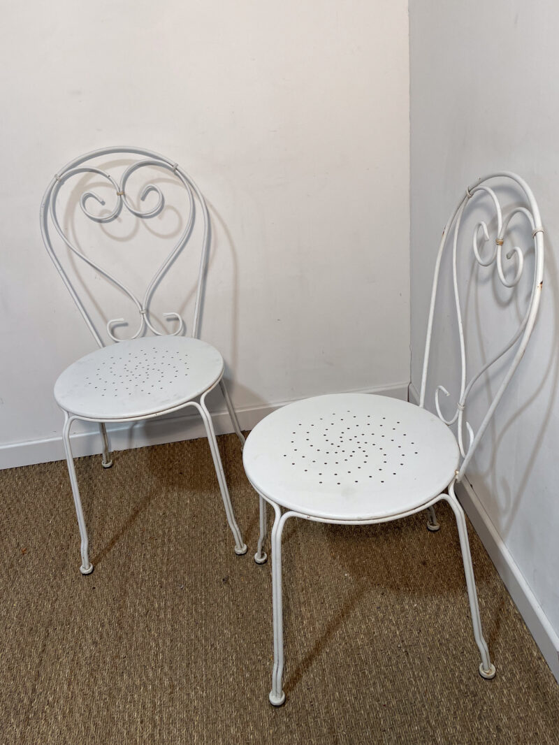 Lot de 4 chaises d'extérieur en fer forgé – Image 2