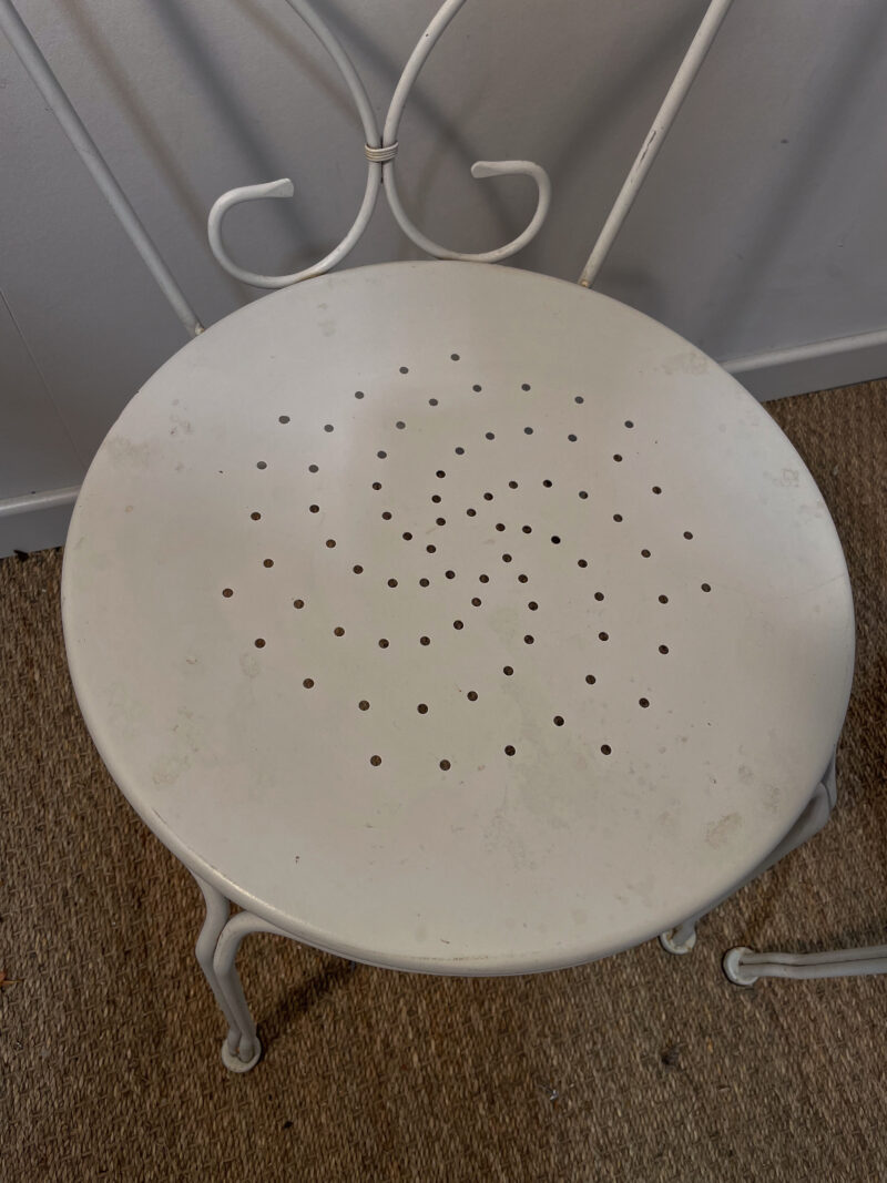 Lot de 4 chaises d'extérieur en fer forgé – Image 8