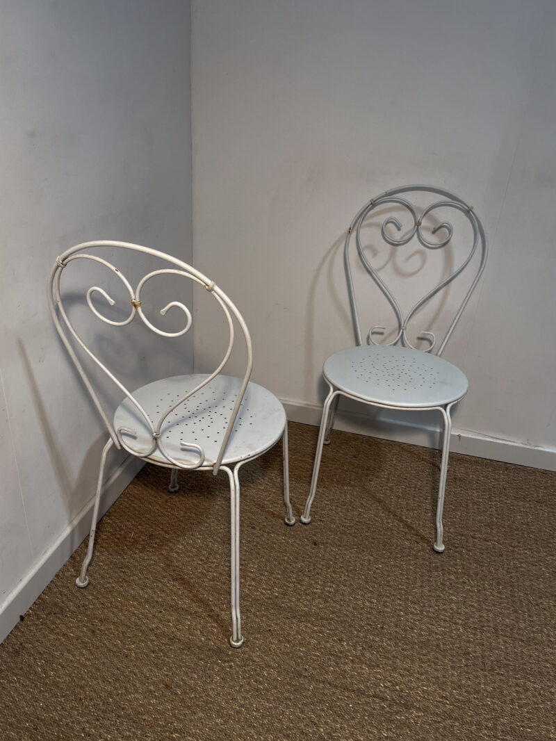 Lot de 4 chaises d'extérieur en fer forgé – Image 7