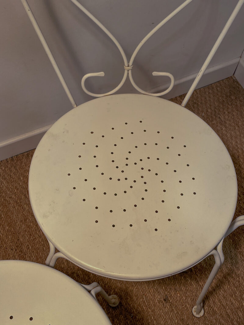 Lot de 4 chaises d'extérieur en fer forgé – Image 4
