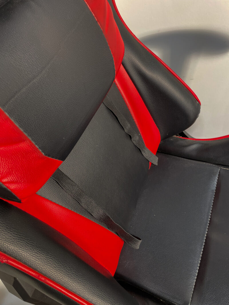 Fauteuil de bureau / Chaise de jeu noire et rouge – Image 5