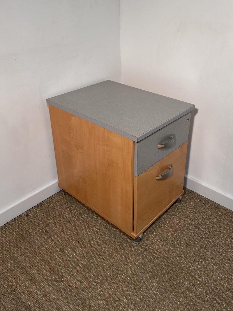Caisson de bureau bois et gris