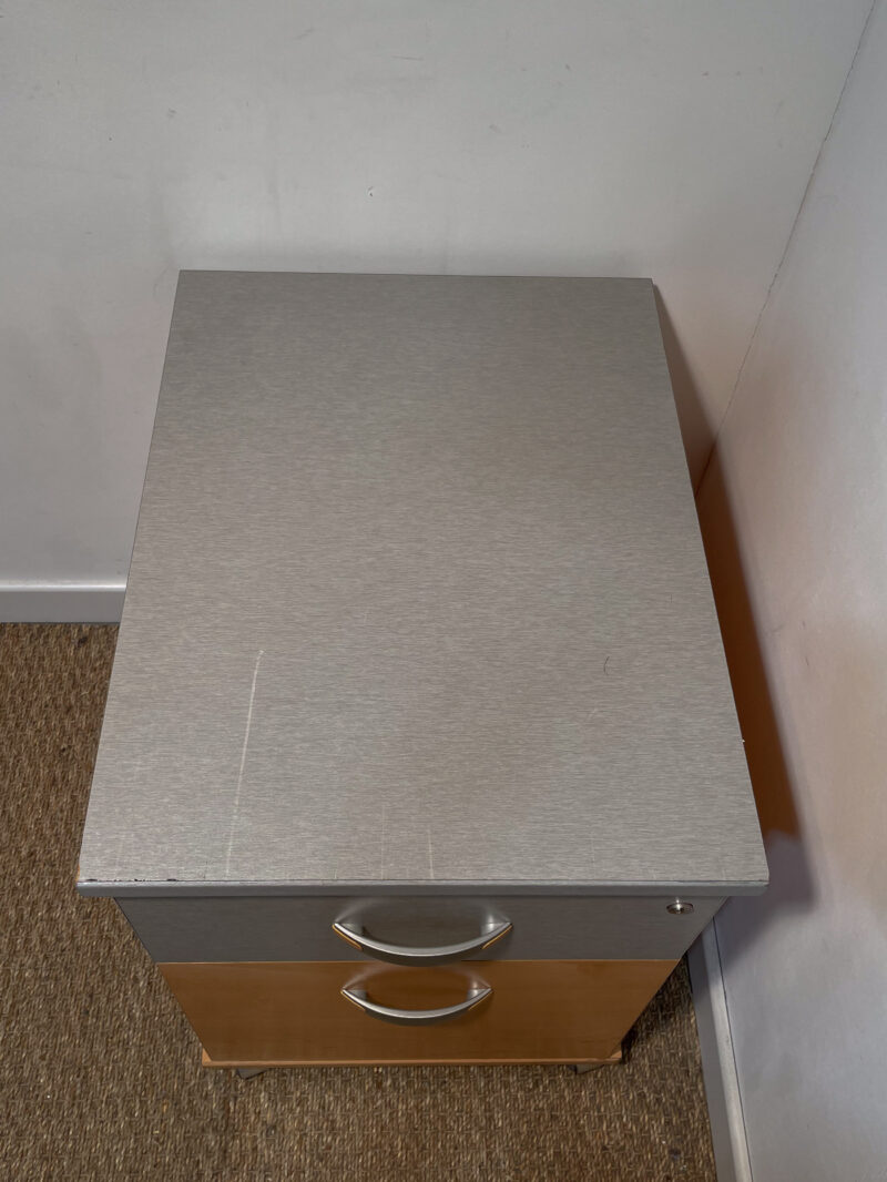 Caisson de bureau bois et gris – Image 3
