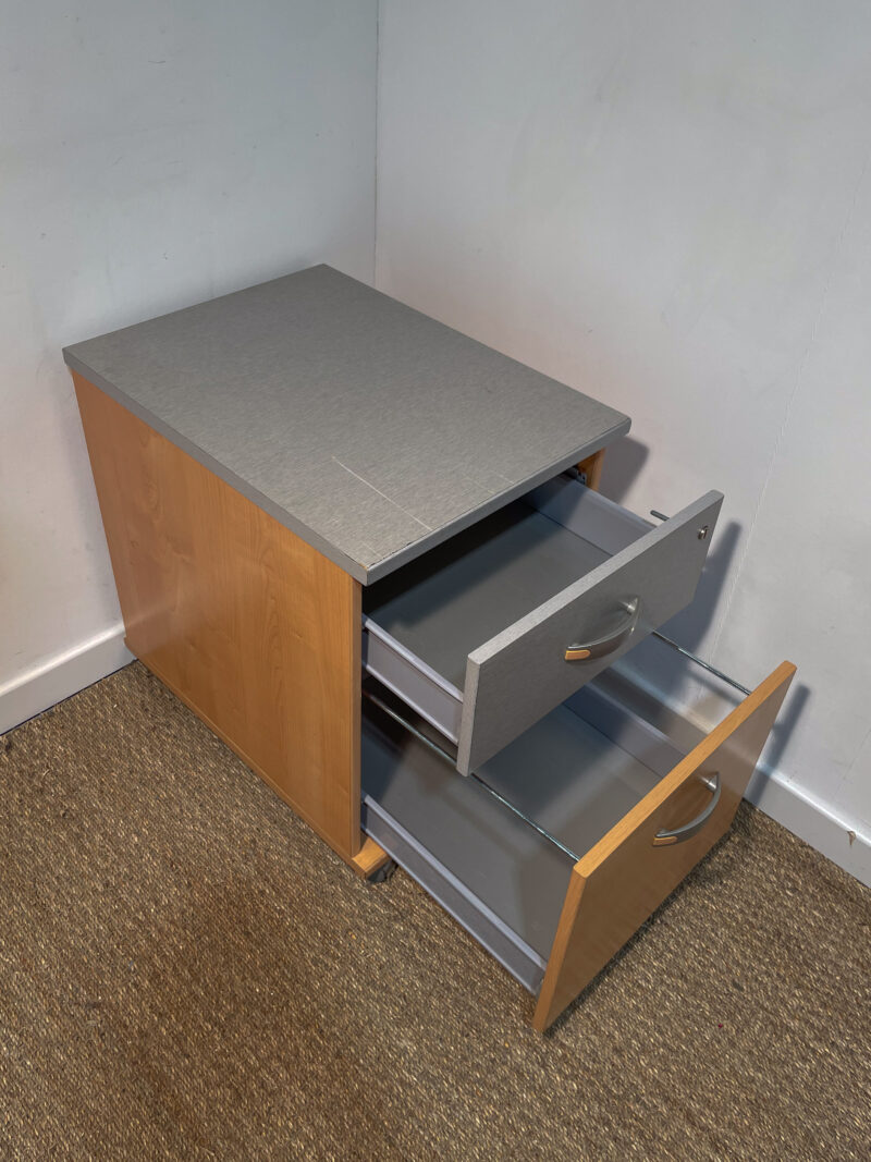 Caisson de bureau bois et gris – Image 4