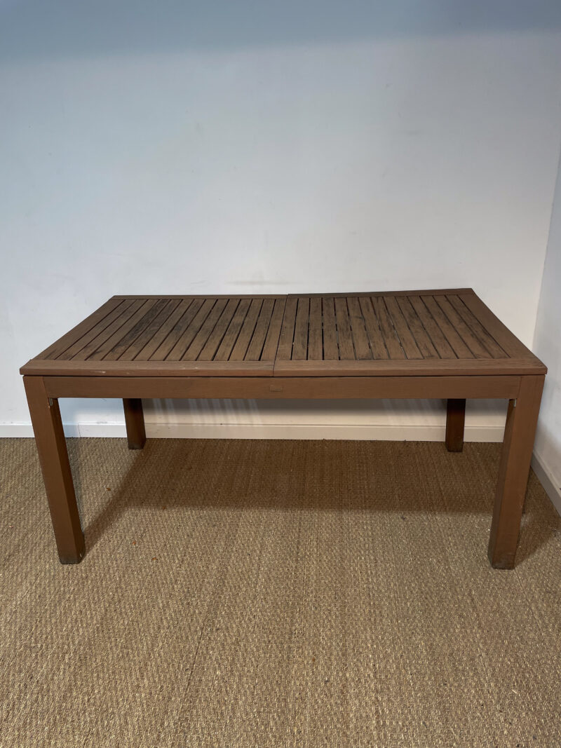 Table rectangulaire d'extérieur en bois marron – Image 2