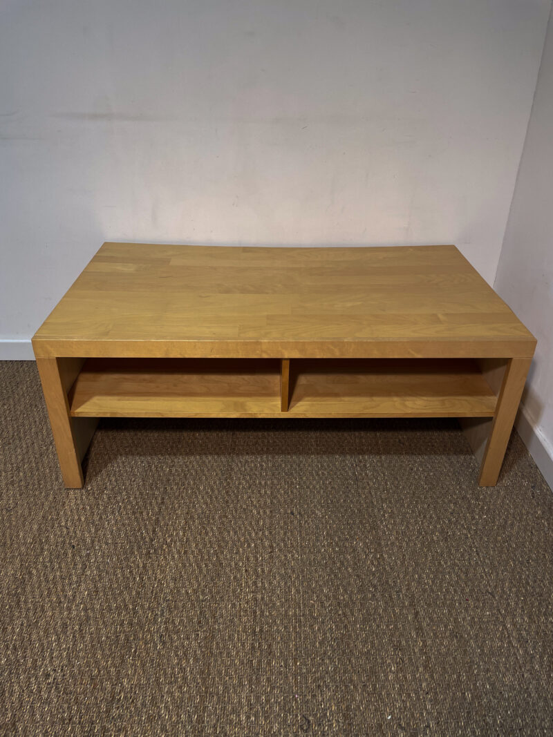 Table basse/meuble TV en bois clair – Image 2