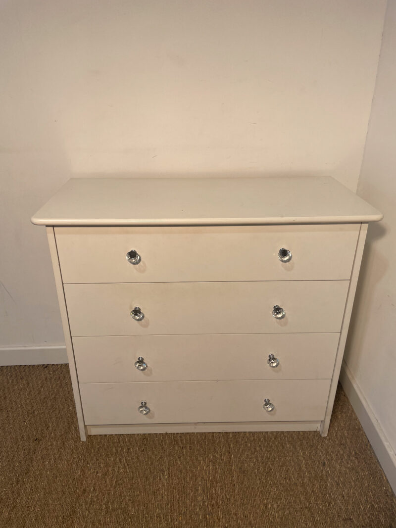 Petite commode en bois blanche – Image 2
