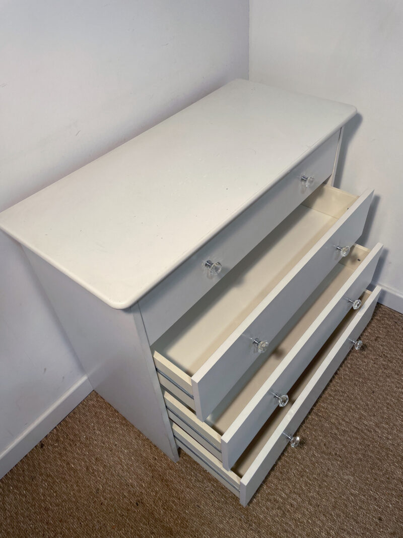 Petite commode en bois blanche – Image 3