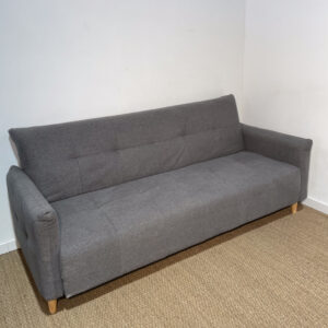 Canapé gris convertible en banquette