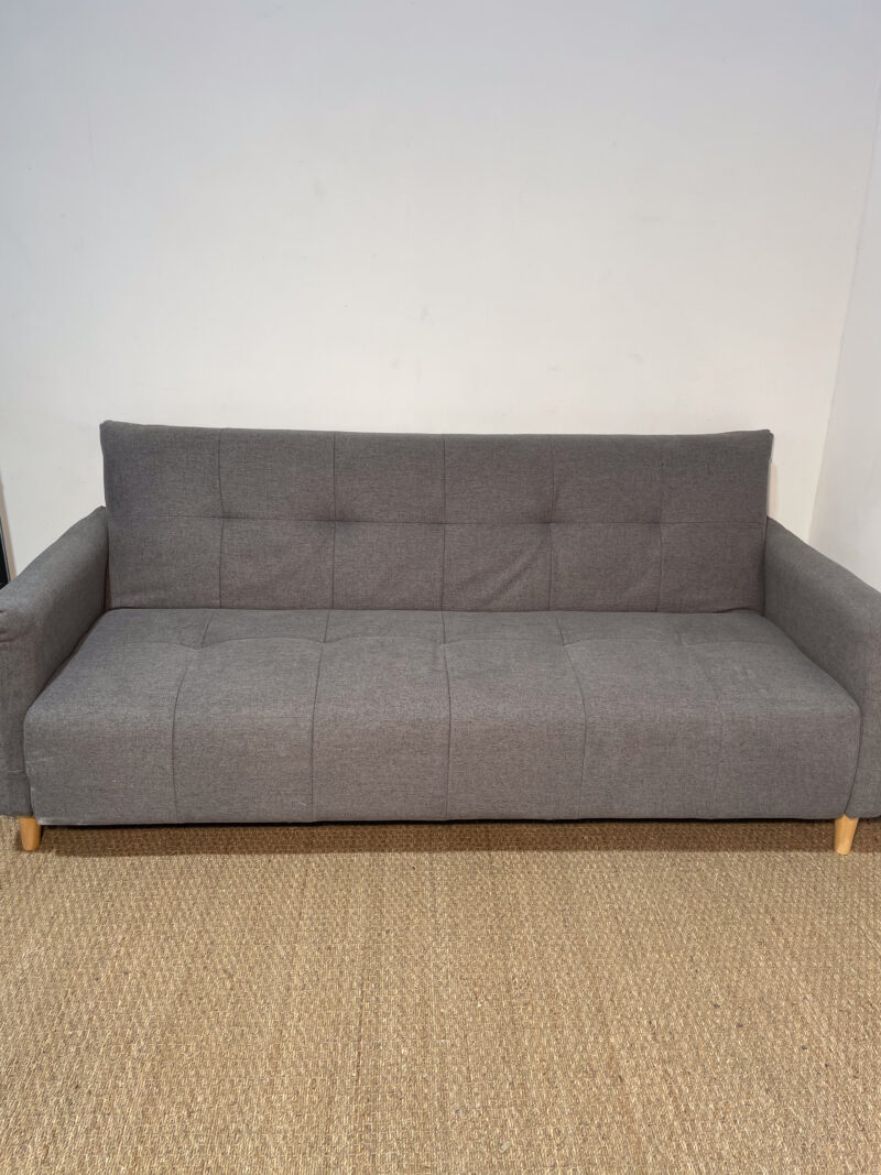 Canapé gris convertible en banquette – Image 2