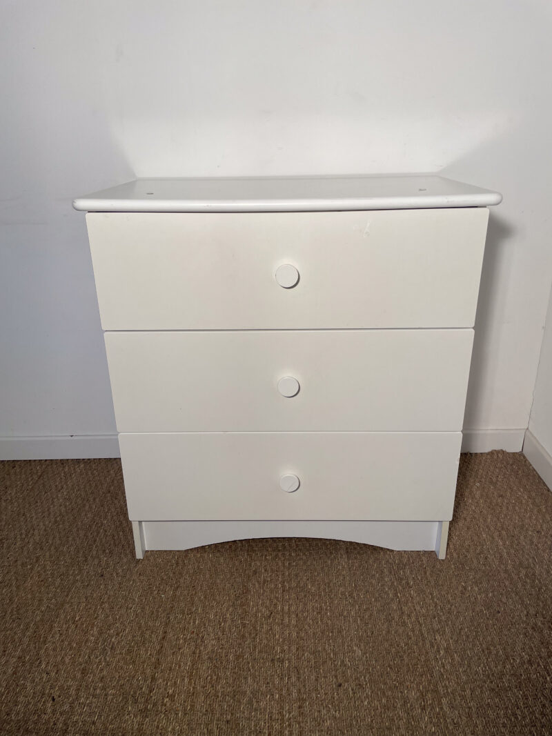 Commode blanche à tiroirs – Image 2