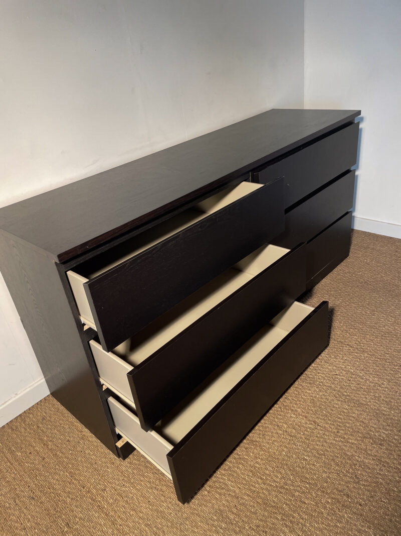 Double commode en bois noir – Image 4