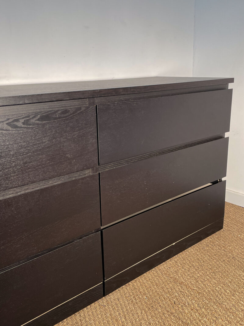 Double commode en bois noir – Image 6
