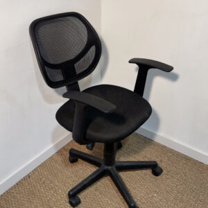 Fauteuil de bureau en tissu noir