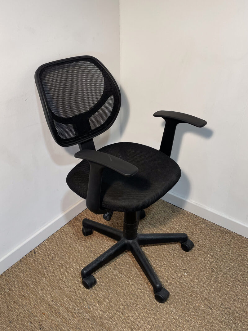 Fauteuil de bureau en tissu noir
