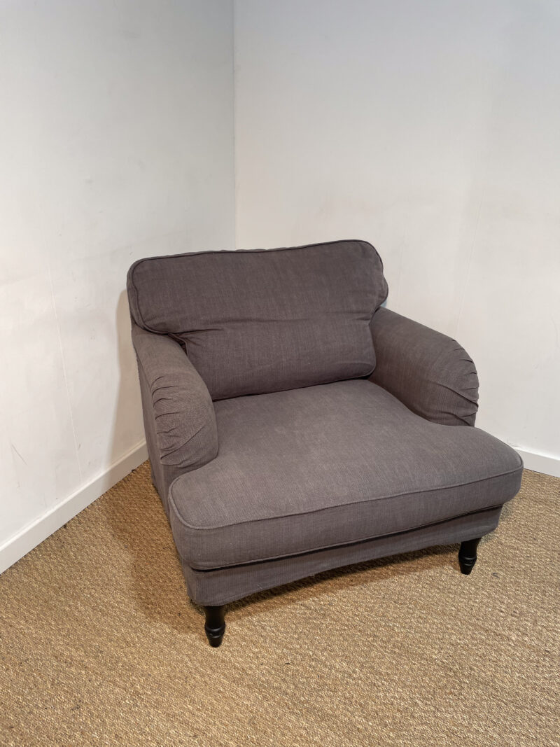 Fauteuil en tissu gris foncé