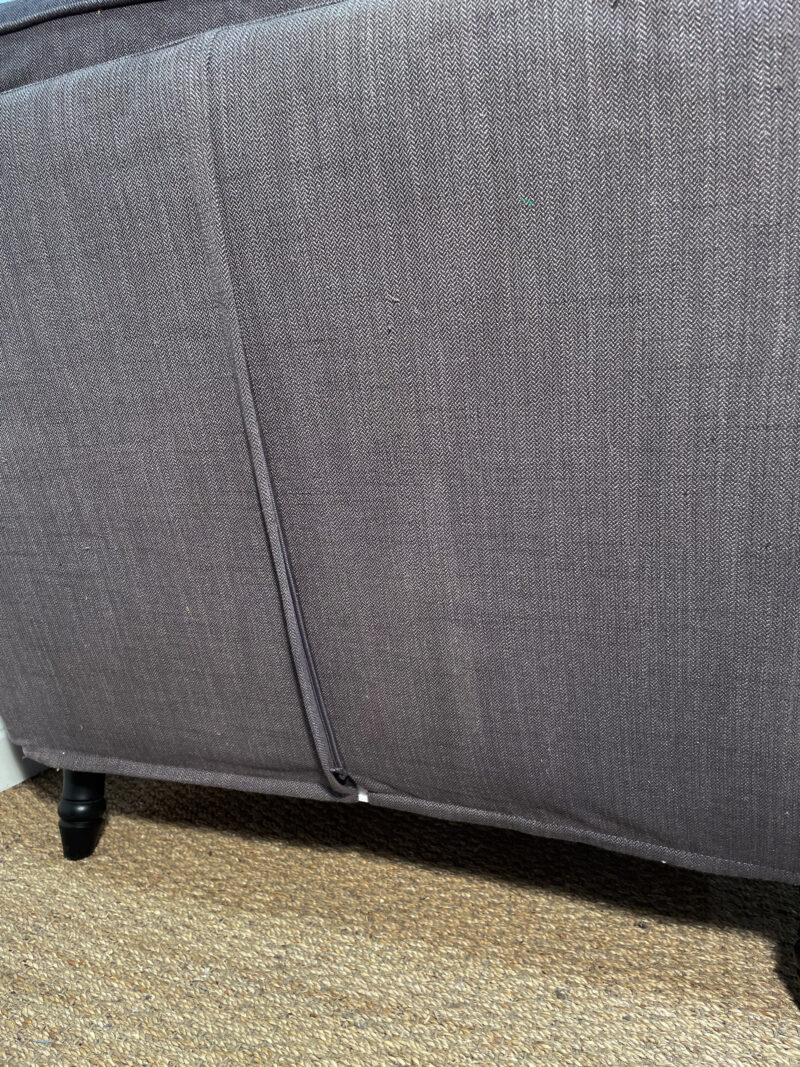 Fauteuil en tissu gris foncé – Image 9