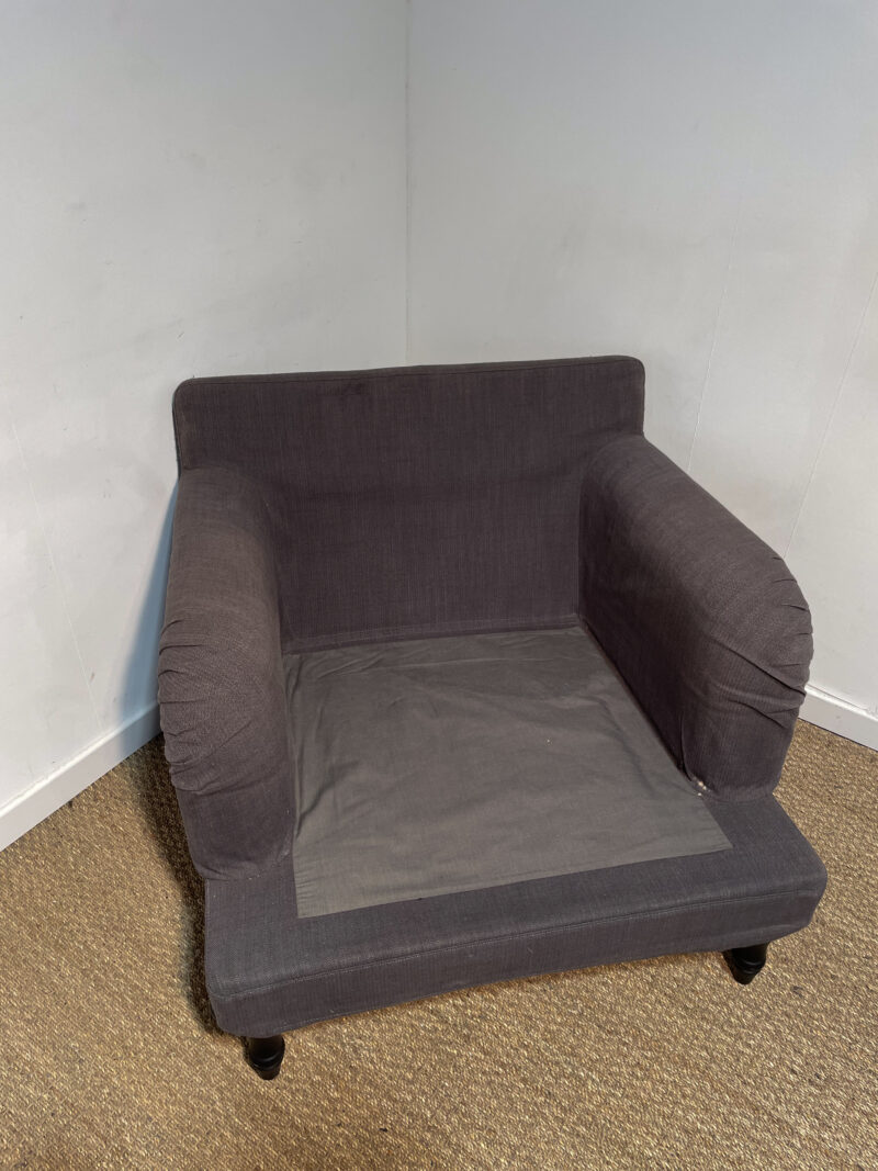 Fauteuil en tissu gris foncé – Image 3