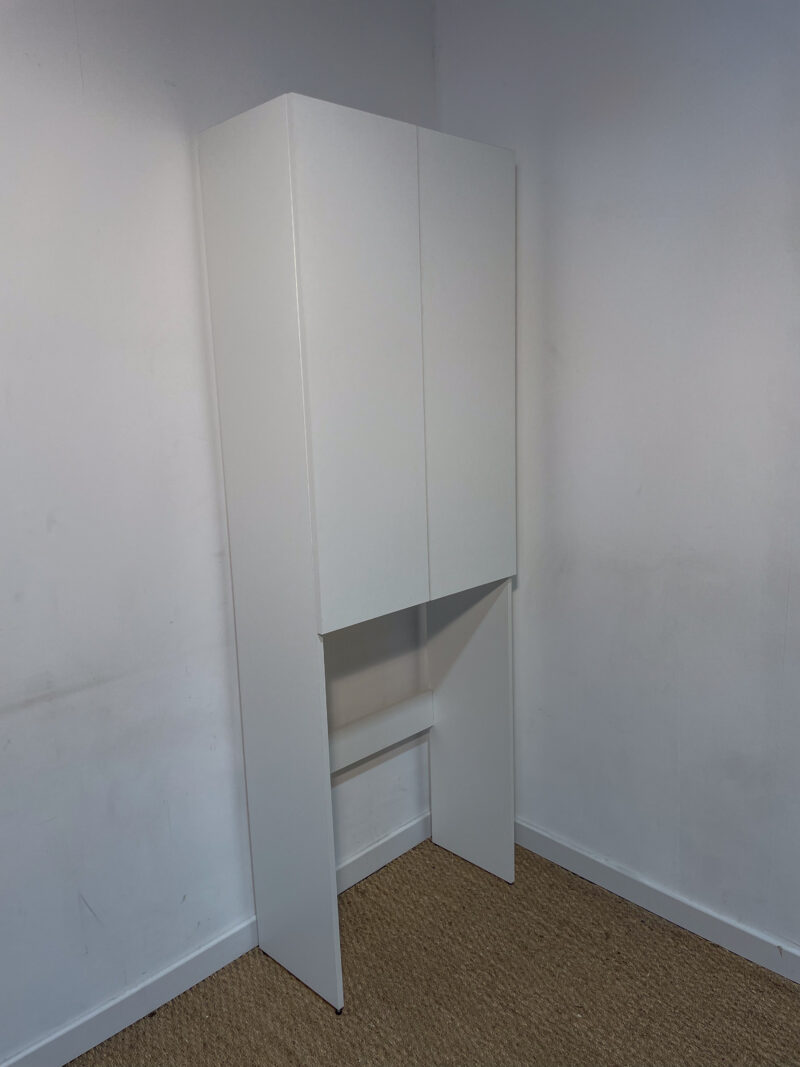 Meuble haut en bois blanc