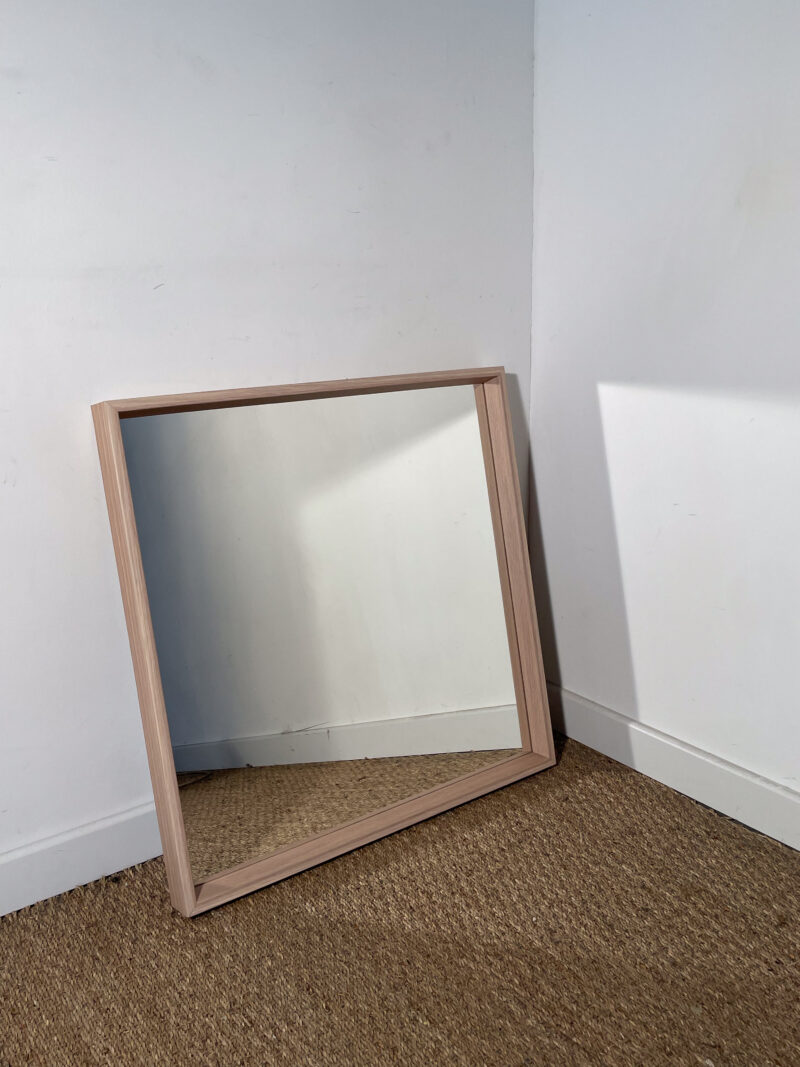 Miroir carré cadre bois – Image 2