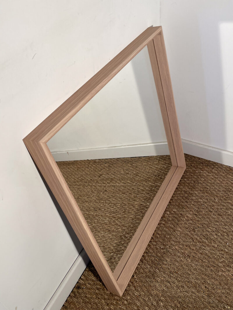 Miroir carré cadre bois – Image 3