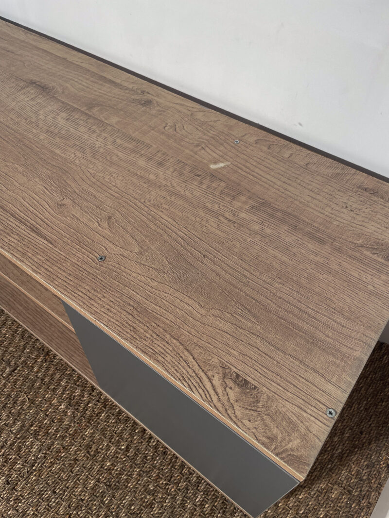 Meuble TV effet bois et gris – Image 4